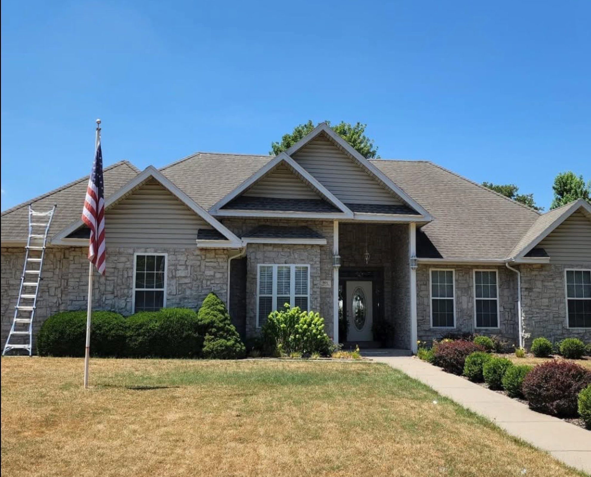Completed roof replacement by Ohm Restoration in Springfield MO