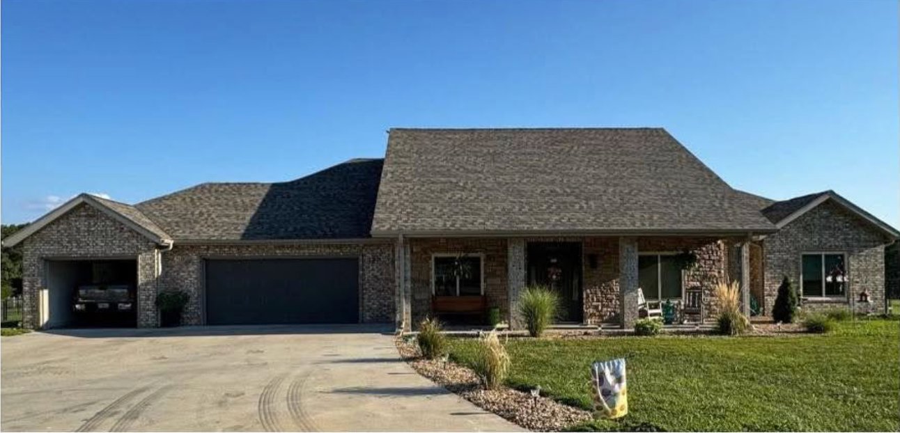 New roof on brick home by Ohm Restoration Springfield MO